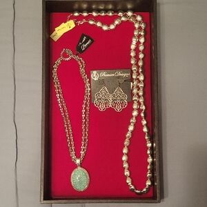 Premier Designs Jewelry Silver Plated Jewelry Set